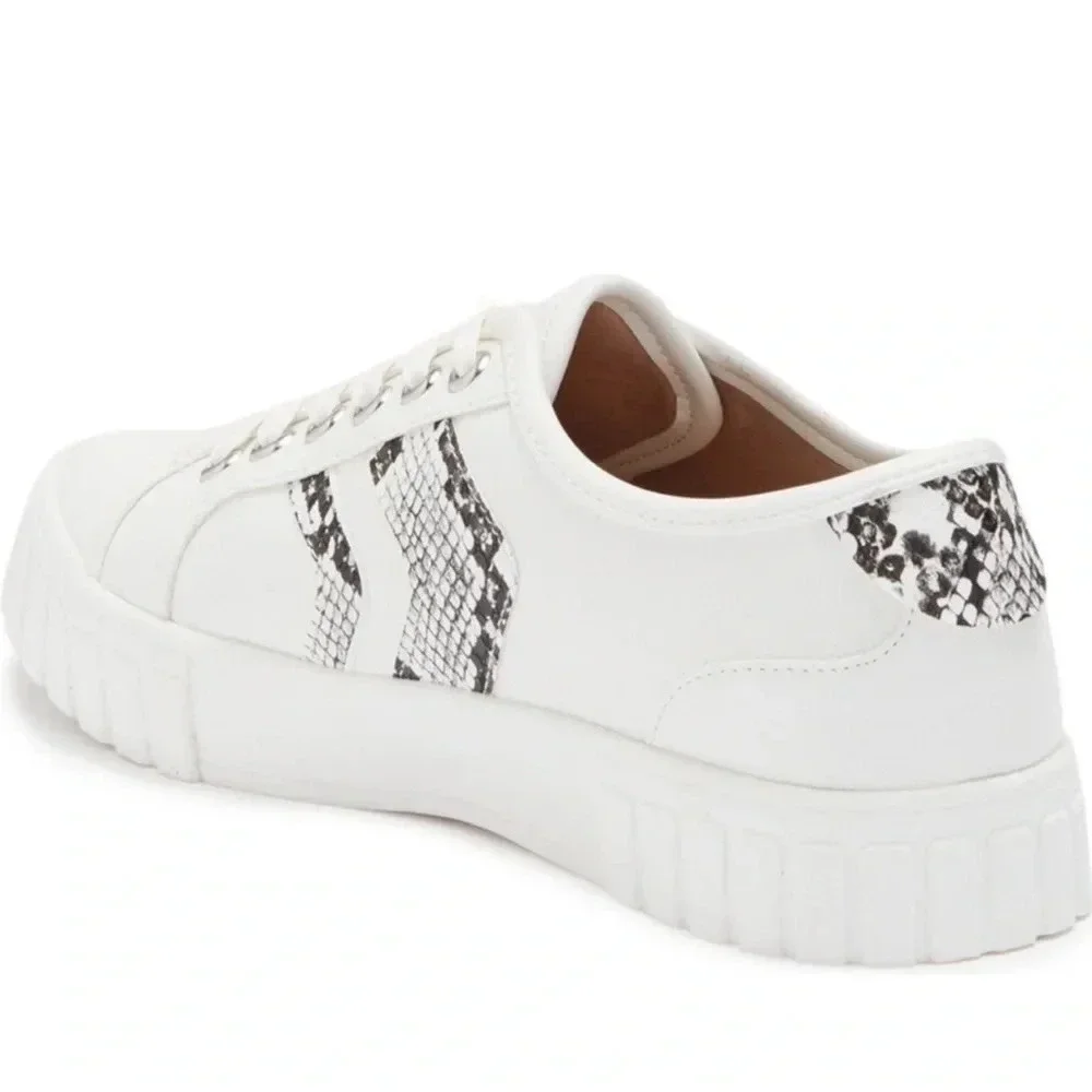 New DV By Dolce Vita Dwella Snake Embossed Low Top sneakers arrow lug platform